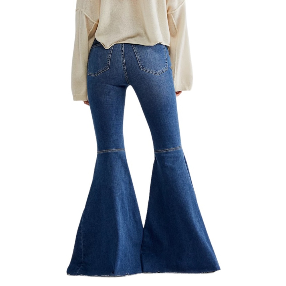 NWT We The Free Free People Just Float On Flare Jeans Jericho blue color Size 26 - Picture 4 of 4